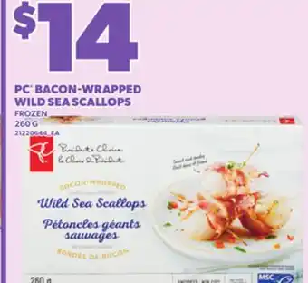 Loblaws PC BACON-WRAPPED WILD SEA SCALLOPS, 260G offer