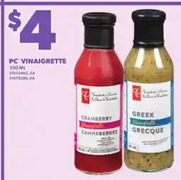 Loblaws PC VINAIGRETTE, 350 ML offer