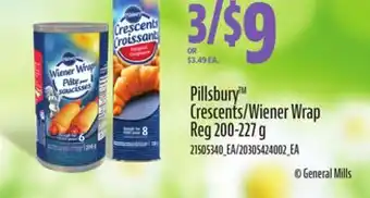 Loblaws PILLSBURY CRESCENTS/WIENER WRAP REG, 200-227G offer
