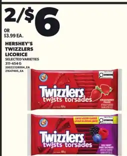 Loblaws HERSHEY'S TWIZZLERS LICORICE, 311-454G offer