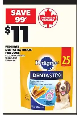 Loblaws PEDIGREE DENTASTIX TREATS FOR DOGS, 100 G-1.9 KG offer