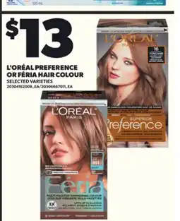Loblaws L'ORÉAL PREFERENCE OR FÉRIA HAIR COLOUR offer