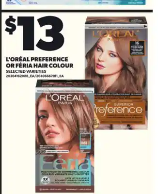 Loblaws L'ORÉAL PREFERENCE OR FÉRIA HAIR COLOUR offer