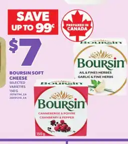 Loblaws BOURSIN SOFT CHEESE, 150 G offer