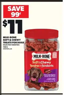 Loblaws MILK-BONE SOFT & CHEWY TREATS FOR DOGS, 708G offer
