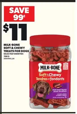 Loblaws MILK-BONE SOFT & CHEWY TREATS FOR DOGS, 708G offer