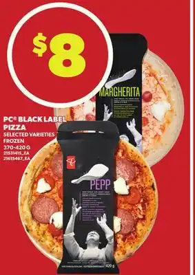 Loblaws PC BLACK LABEL PIZZA 370-420G offer