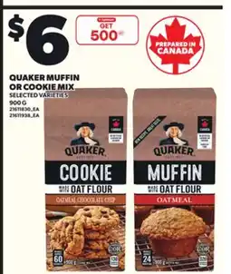 Loblaws QUAKER MUFFIN OR COOKIE MIX, 900 G offer