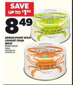 Loblaws HERON POINT WILD CAUGHT CRAB MEAT, 170 G offer