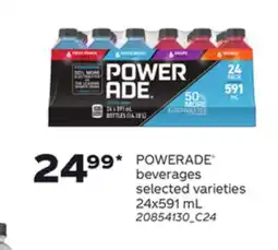 Loblaws POWERADE BEVERAGES, 24x591ML offer