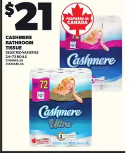 Loblaws CASHMERE BATHROOM TISSUE, 24=72 ROLLS offer