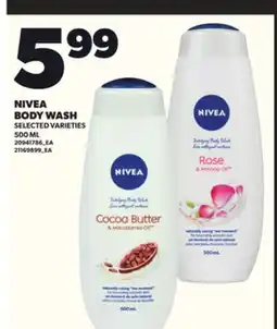 Loblaws NIVEA BODY WASH, 500ML offer