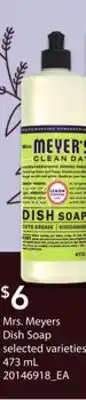 Loblaws MRS. MEYERS DISH SOAP, 473 ML offer