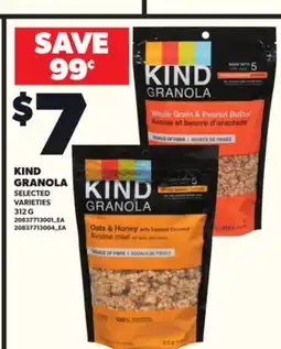 Loblaws KIND GRANOLA, 312 G offer