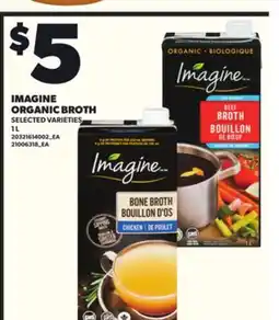 Loblaws IMAGINE ORGANIC BROTH, 1 L offer