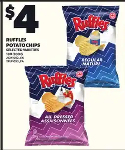 Loblaws RUFFLES POTATO CHIPS, 180-200G offer