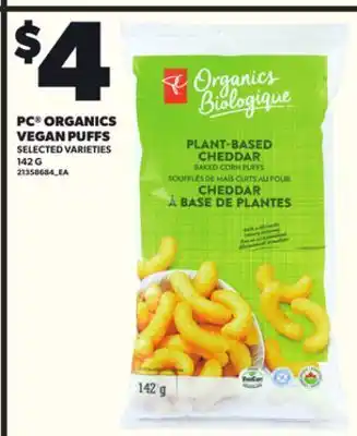 Loblaws PC ORGANICS VEGAN PUFFS, 142G offer