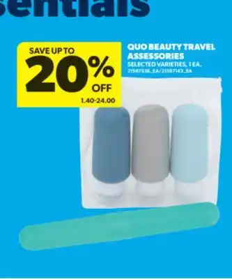 Real Canadian Superstore QUO BEAUTY TRAVEL ASSESSORIES, 1 EA offer