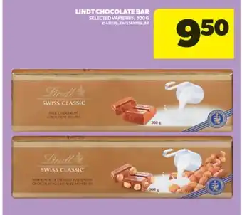 Real Canadian Superstore LINDT CHOCOLATE BAR, 300 G offer