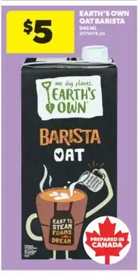 Real Canadian Superstore EARTH'S OWN OAT BARISTA, 946 ML offer