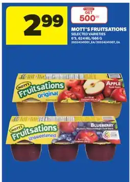 Real Canadian Superstore MOTT'S FRUITSATIONS, 6' S, 624 ML/666 G offer