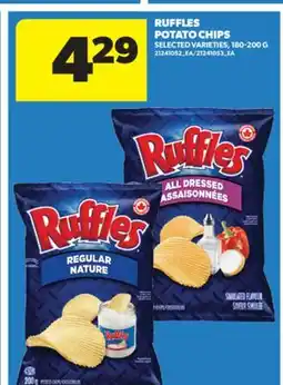 Real Canadian Superstore RUFFLES POTATO CHIPS, 180-200 G offer