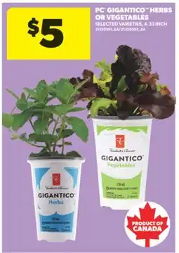 Real Canadian Superstore PC GIGANTICO HERBS OR VEGETABLES, , 4.33 INCH offer