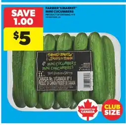 Real Canadian Superstore FARMER'S MARKET MINI CUCUMBERS, 11'S offer