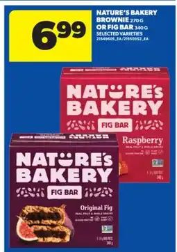 Real Canadian Superstore NATURE'S BAKERY BROWNIE 270 G OR FIG BAR 340 G offer