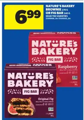 Real Canadian Superstore NATURE'S BAKERY BROWNIE 270 G OR FIG BAR 340 G offer