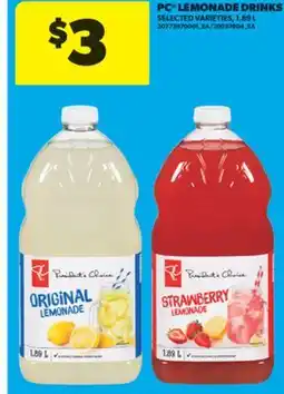 Real Canadian Superstore PC LEMONADE DRINKS, 1.89 L offer
