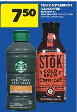 Real Canadian Superstore STOK OR STARBUCKS ICED COFFEE, 1.18/1.42 L offer