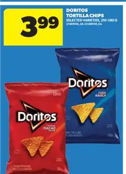 Real Canadian Superstore DORITOS TORTILLA CHIPS, 210-280 G offer