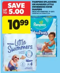 Real Canadian Superstore PAMPERS SPLASHERS OR HUGGIES LITTLE SWIMMERS SWIM DIAPERS, 17-20'S offer