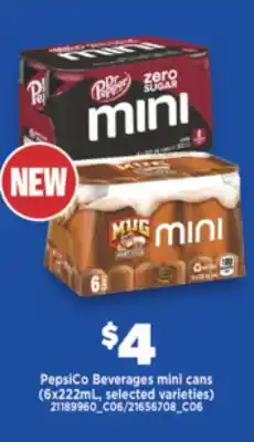 Real Canadian Superstore PEPSICO BEVERAGES MINI CANS, 6X222ML offer