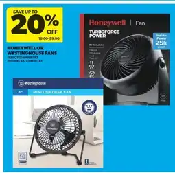Real Canadian Superstore HONEYWELL OR WESTINGHOUSE FANS offer
