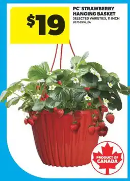 Real Canadian Superstore PC STRAWBERRY HANGING BASKET, 11 INCH offer