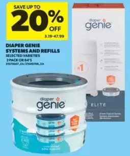 Real Canadian Superstore DIAPER GENIE SYSTEMS AND REFILLS, 3 PACK OR 84'S offer