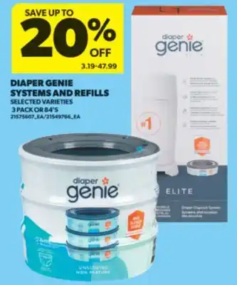 Real Canadian Superstore DIAPER GENIE SYSTEMS AND REFILLS, 3 PACK OR 84'S offer