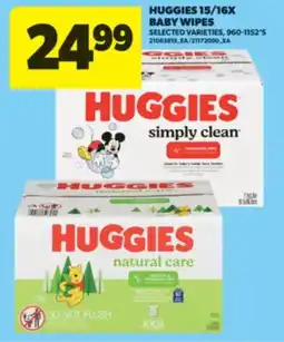 Real Canadian Superstore HUGGIES 15/16X BABY WIPES, 960-1152'S offer