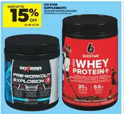 Real Canadian Superstore SIX STAR SUPPLEMENTS offer