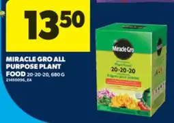 Real Canadian Superstore MIRACLE GRO ALL PURPOSE PLANT FOOD, 20-20-20, 680 G offer