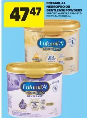 Real Canadian Superstore ENFAMIL A+ NEUROPRO OR GENTLEASE POWDERS, 553/587 G offer