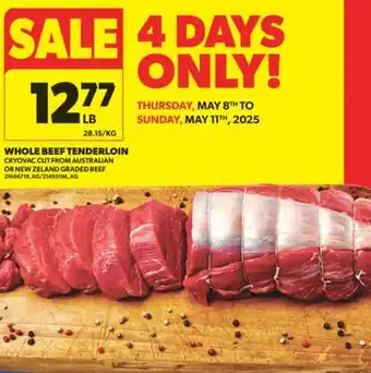 Real Canadian Superstore WHOLE BEEF TENDERLOIN offer