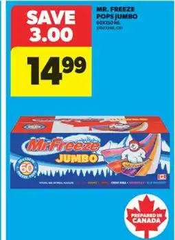 Real Canadian Superstore MR. FREEZE POPS JUMBO, 60X150 ML offer
