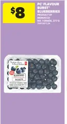 Real Canadian Superstore PC FLAVOUR BURST BLUEBERRIES, , 277 G offer