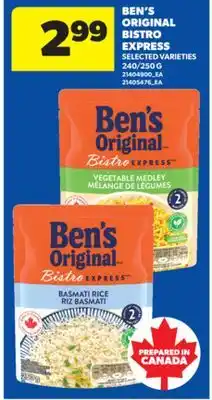 Real Canadian Superstore BEN'S ORIGINAL BISTRO EXPRESS, 240/250 G offer