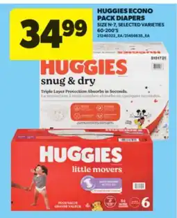 Real Canadian Superstore HUGGIES ECONO PACK DIAPERS, 60-200'S offer