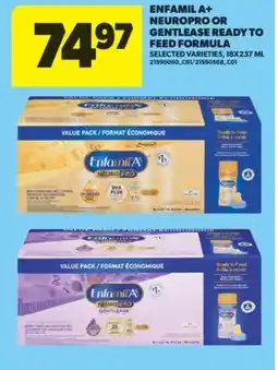 Real Canadian Superstore ENFAMIL A + NEUROPRO OR GENTLEASE READY TO FEED FORMULA, 18X237 ML offer