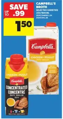 Real Canadian Superstore CAMPBELL'S BROTH, 250/900 ML offer